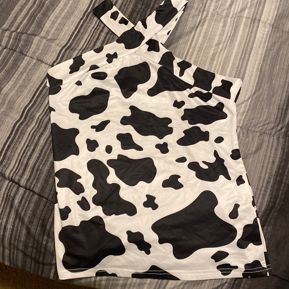 Cow print top